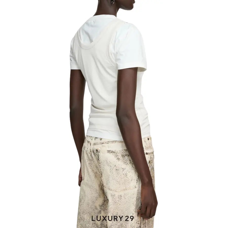 Acne Studios Layered t-shirt Layered construction White ACNE STUDIOS Luxury29