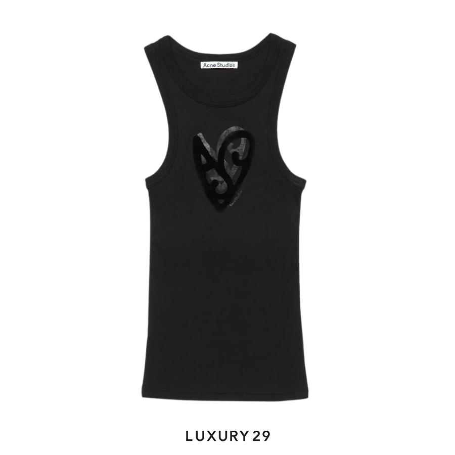 Acne Studios Logo tank top Black ACNE STUDIOS