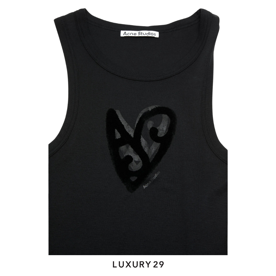 Acne Studios Logo tank top Black ACNE STUDIOS