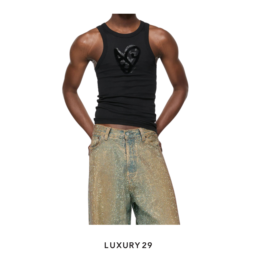 Acne Studios Logo tank top Black ACNE STUDIOS