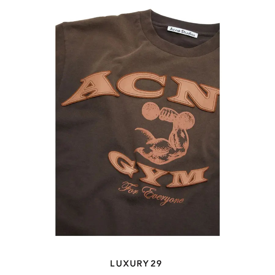 Acne Studios Seasonal Logo t-shirt Dark brown ACNE STUDIOS Luxury29
