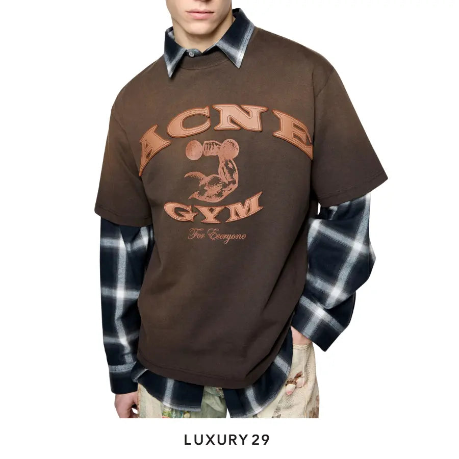 Acne Studios Seasonal Logo t-shirt Dark brown ACNE STUDIOS Luxury29