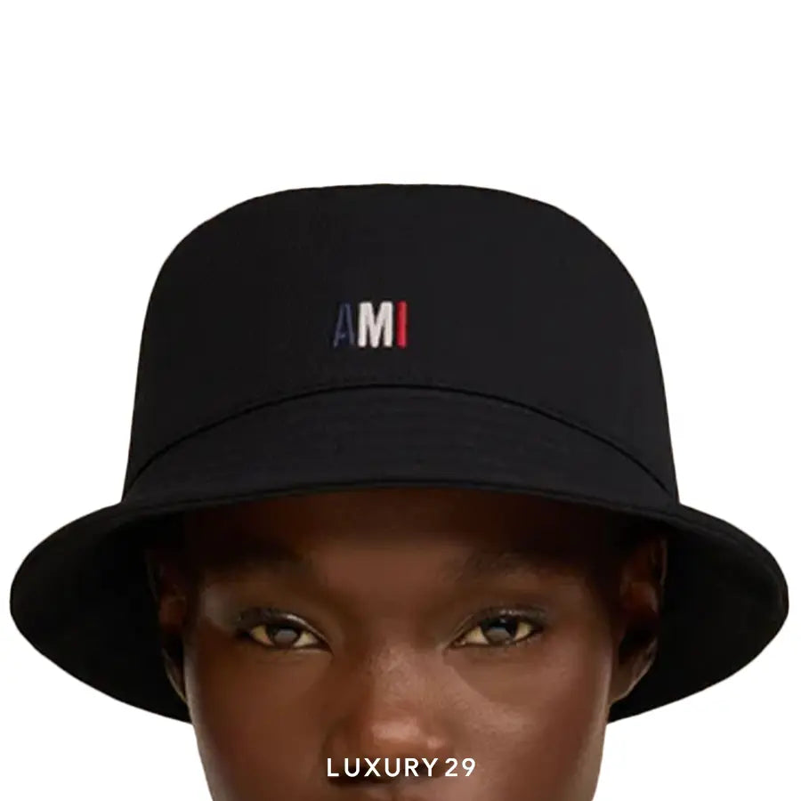 Ami Embroidered Bucket Hat BLACK AMI
