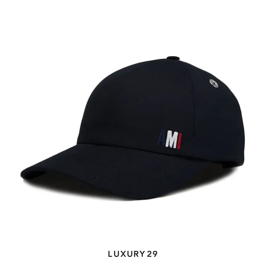 Ami Embroidery Cap BLACK AMI