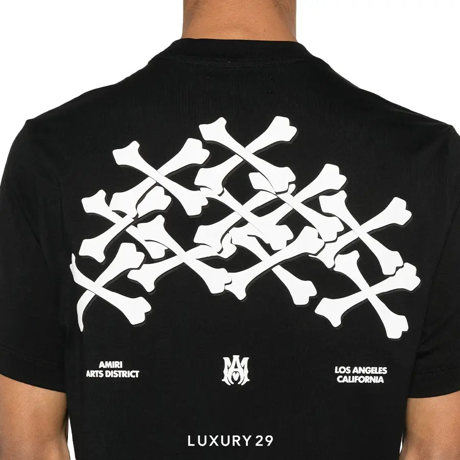 Amiri Bones Stacked cotton T-shirt Black AMIRI