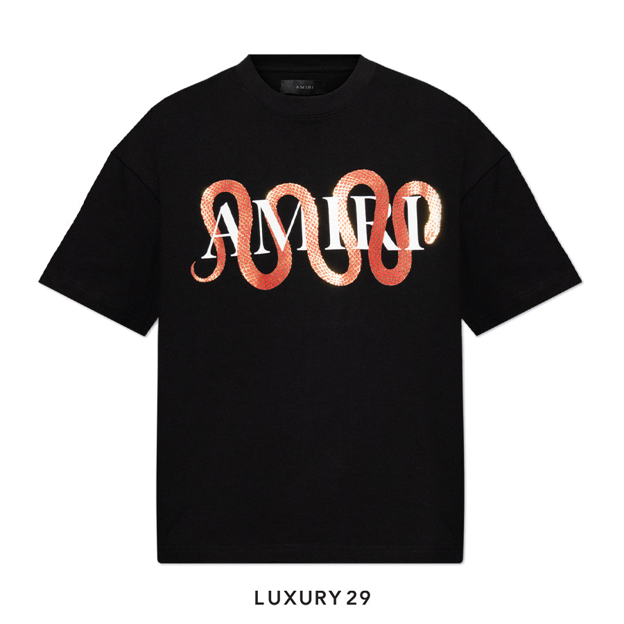 Amiri Snake Tee Black