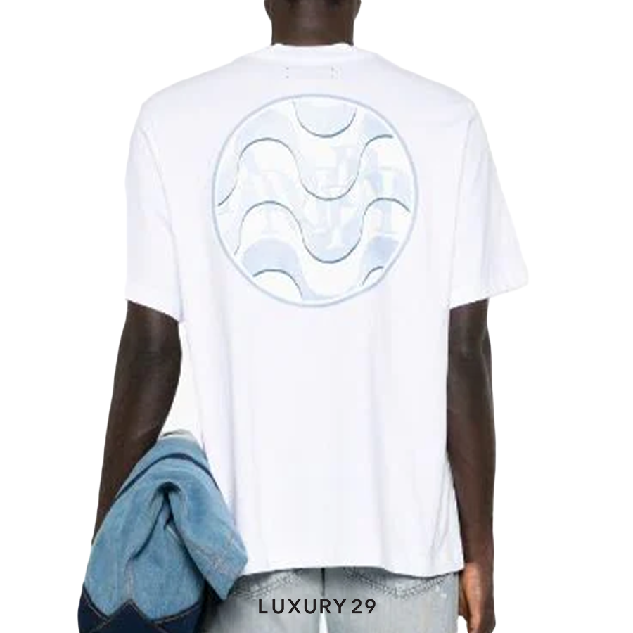 Amiri Staggered Wave Tee 'White' AMIRI