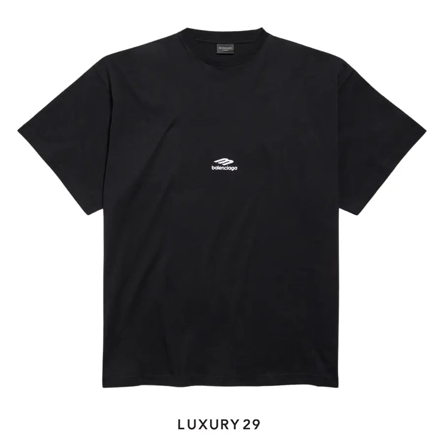 Balenciaga 3b Sports Icon Oversized T-shirt in Washed Black/white BALENCIAGA Luxury29