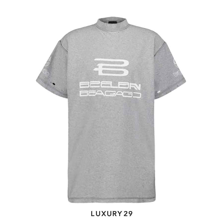 Balenciaga AI-Generated Logo T-Shirt Grey BALENCIAGA