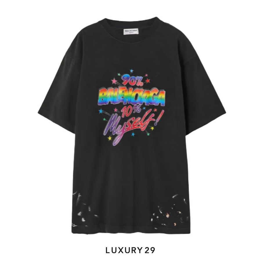 Balenciaga Large Fit T-Shirt 'Washed Black' BALENCIAGA