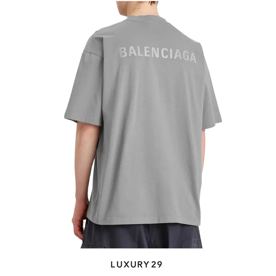 Balenciaga Men’s BB Back Reflective Medium Fit T-Shirt Grey/Reflective BALENCIAGA Luxury29