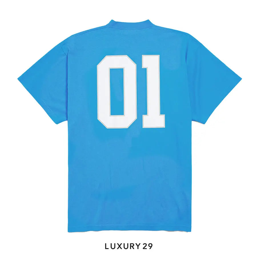 Balenciaga Men's Basketball Series - Oversized T-shirt in Blue BALENCIAGA