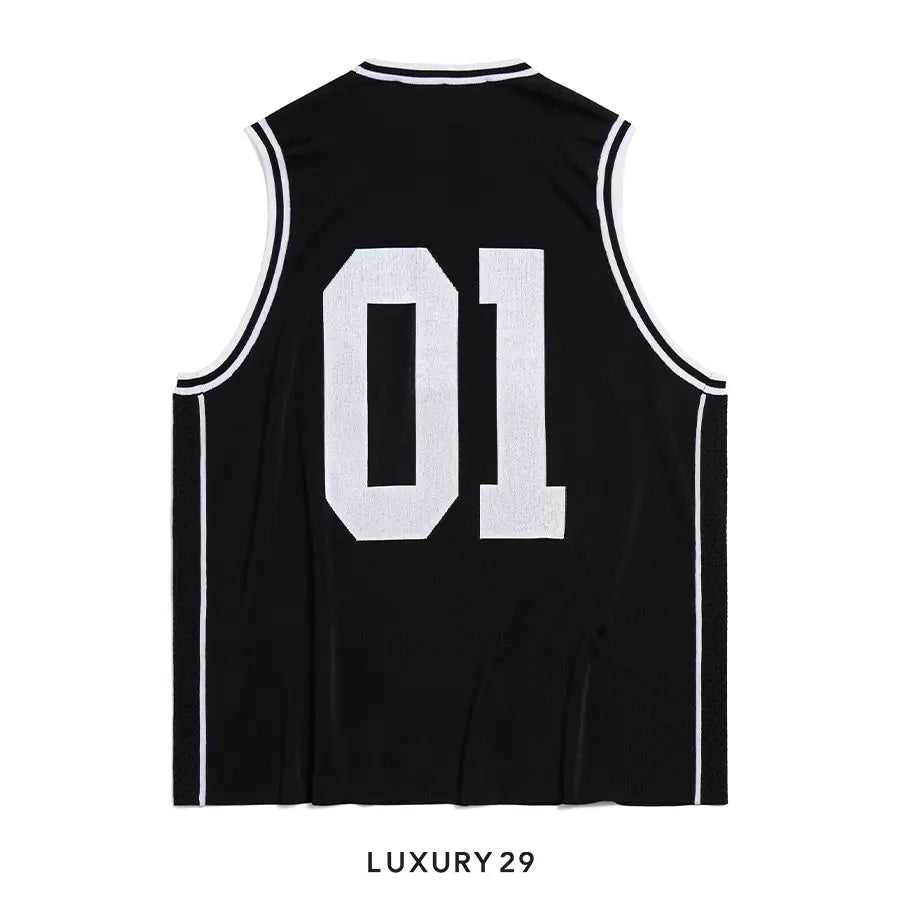 Balenciaga Men's Basketball Series - Tank Top in Black/white BALENCIAGA