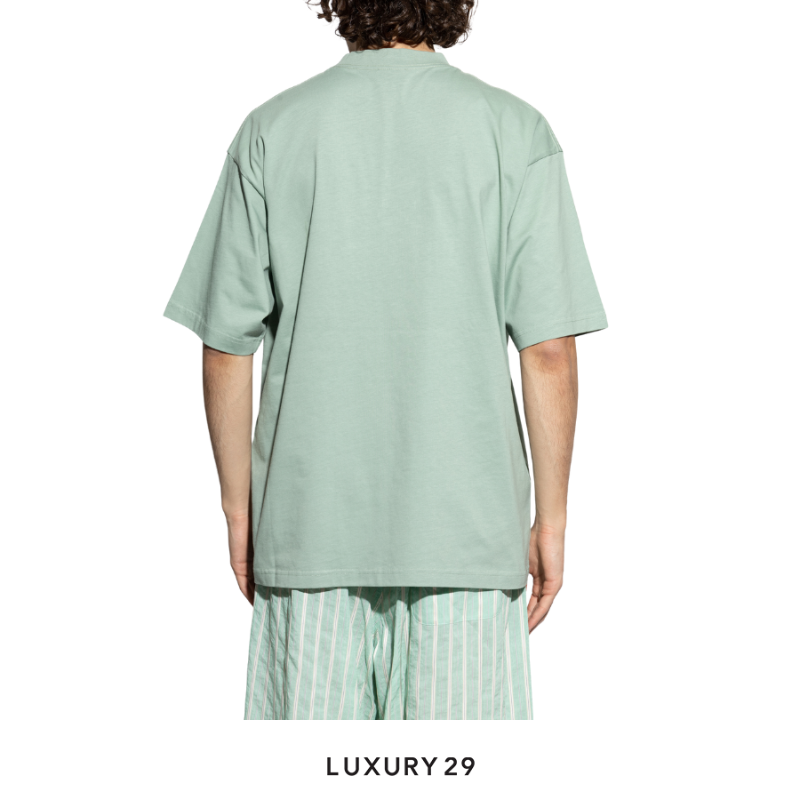 Balenciaga Men's Nano Bb T-shirt Medium Fit in Dirty Green BALENCIAGA