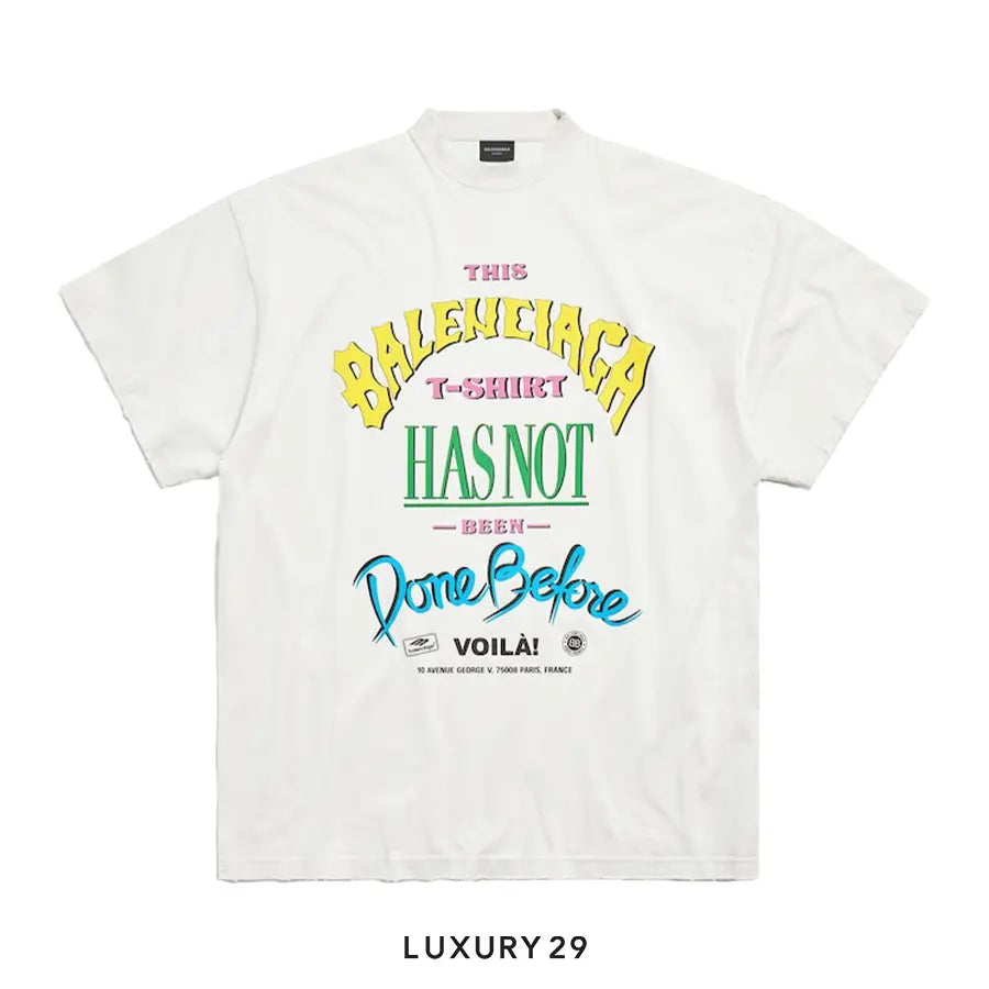 Balenciaga Men's Not Been Done T-shirt Oversized in White