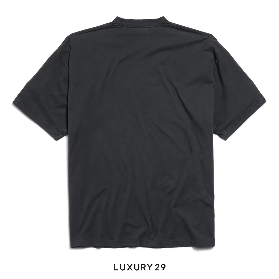 Balenciaga Men's Uniform Merch Oversized T-shirt in Black Faded BALENCIAGA