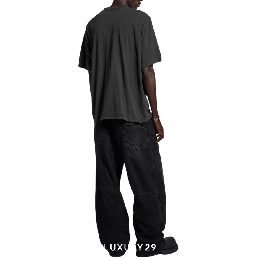 Balenciaga Political Campaign Inside-out T-shirt Large Fit in Faded Black BALENCIAGA Luxury29