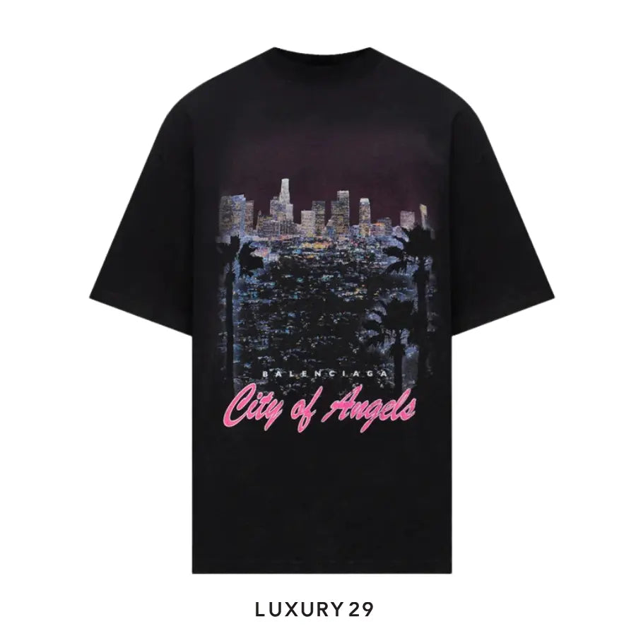 Balenciaga T-Shirt City Of Angels Black BALENCIAGA Luxury29