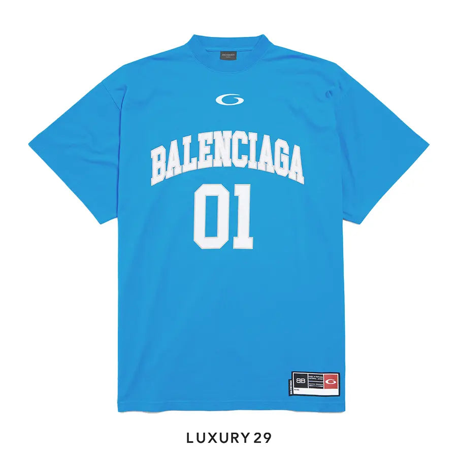 Balenciaga Women's Optical T-shirt Oversized in Black/white