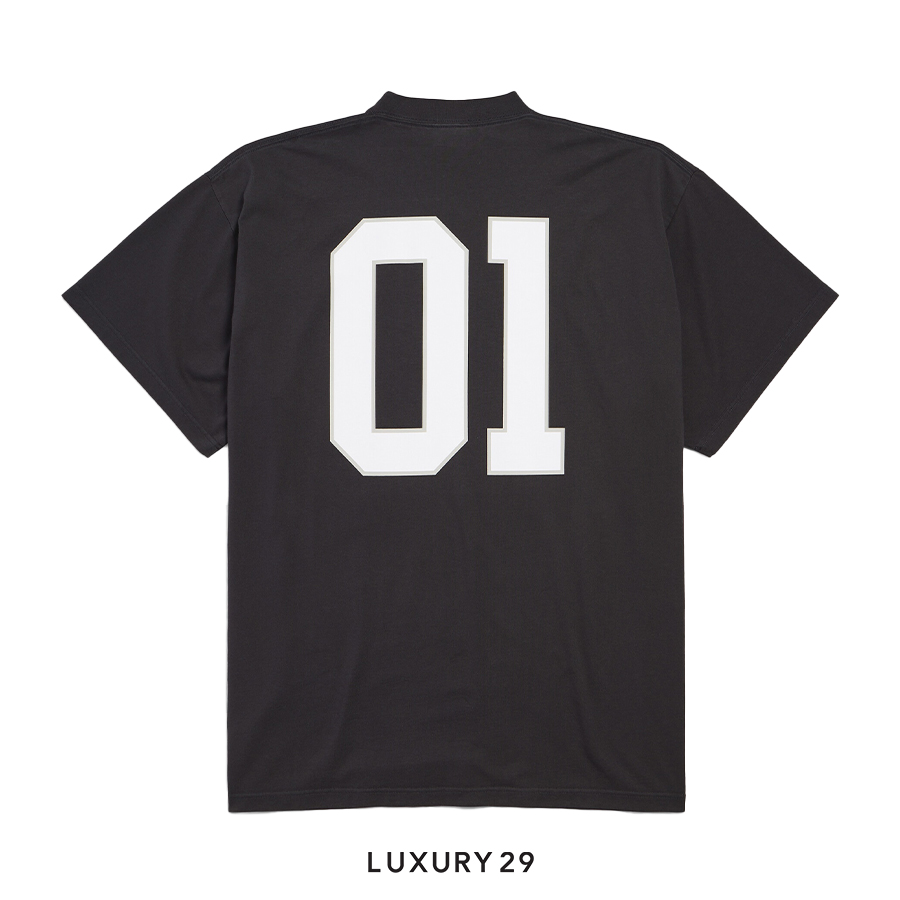 Balenciage Men's Basketball Series - Oversized T-shirt in Black BALENCIAGA