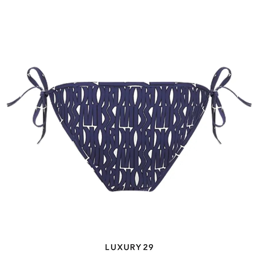 Bikini Bottom White Technical Fabric with Navy Blue Miss Dior Allover Motif DIOR