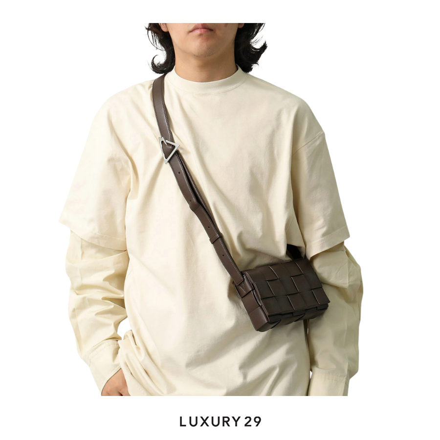Bottega Veneta Chocolate Leather Small Cassette Crossbody Bag BOTTEGA VENETA