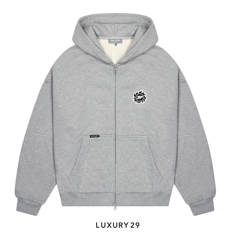 Broken Planet Market Sun Zip Up Grey BROKEN PLANET