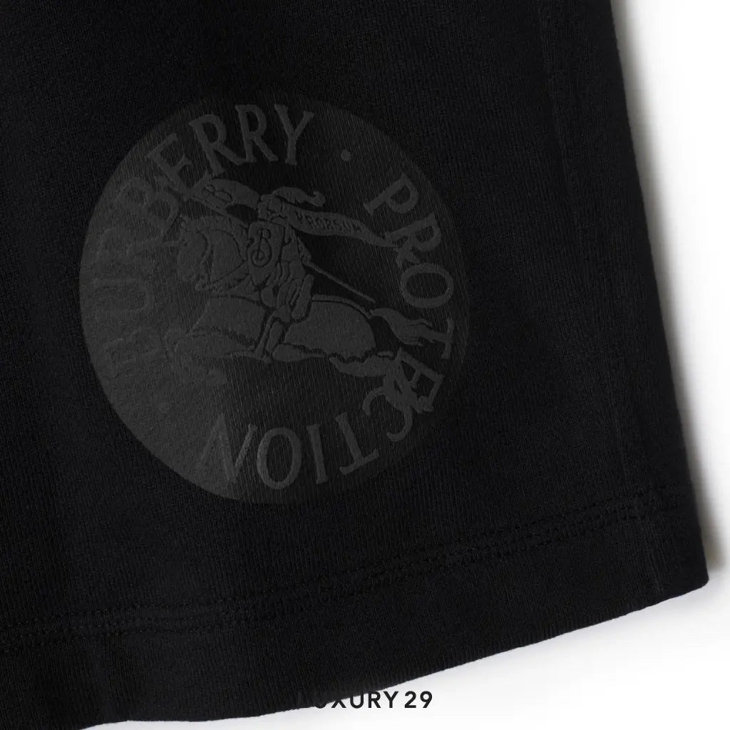 Burberry EKD Badge Cotton Shorts Black BURBERRY