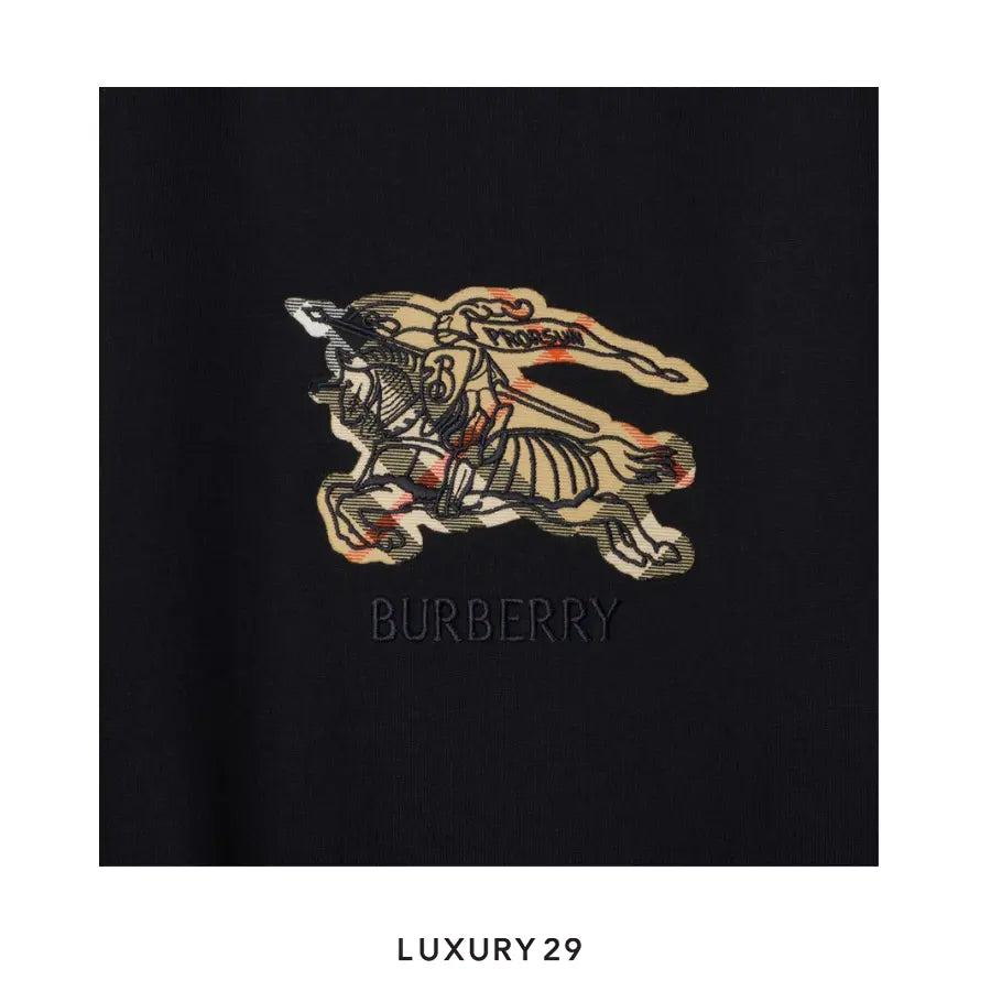 Burberry EKD Check Cotton T-shirt Black