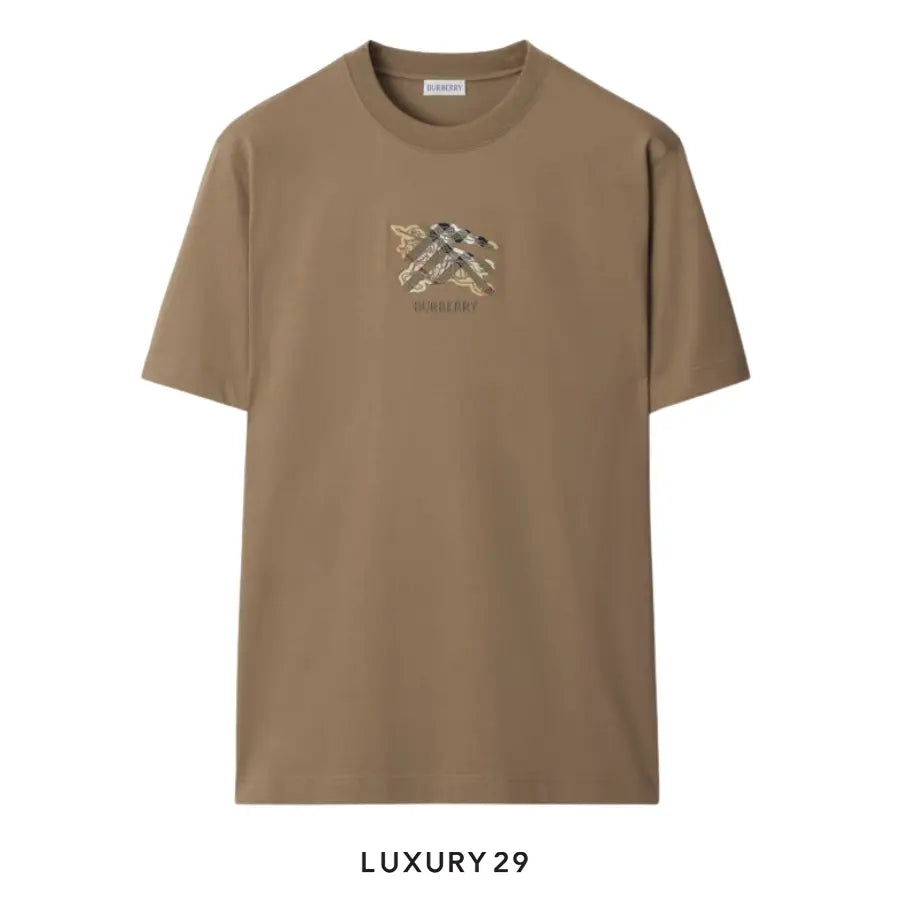Burberry EKD Check Cotton T-shirt Clay Brown