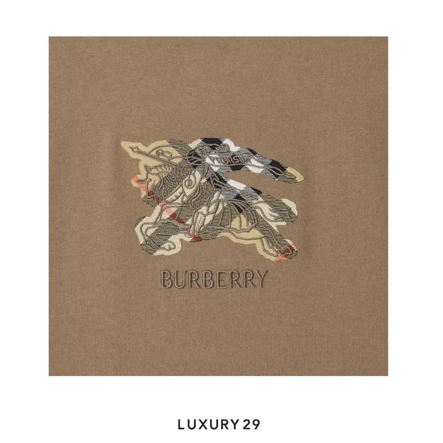 Burberry EKD Check Cotton T-shirt Clay Brown