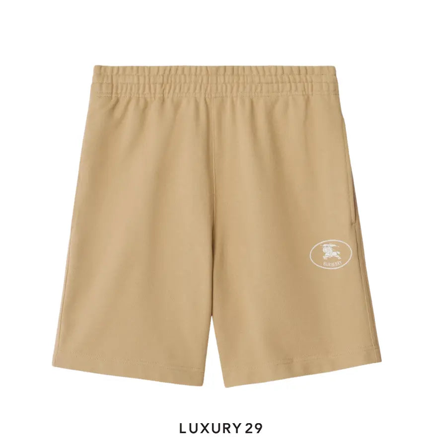 Burberry Knight Stamp Cotton Shorts Flax beige BURBERRY Luxury29