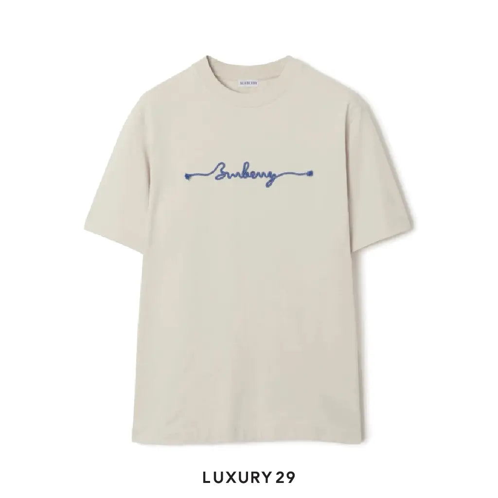 Burberry Knot Logo Cotton T-shirt Sail