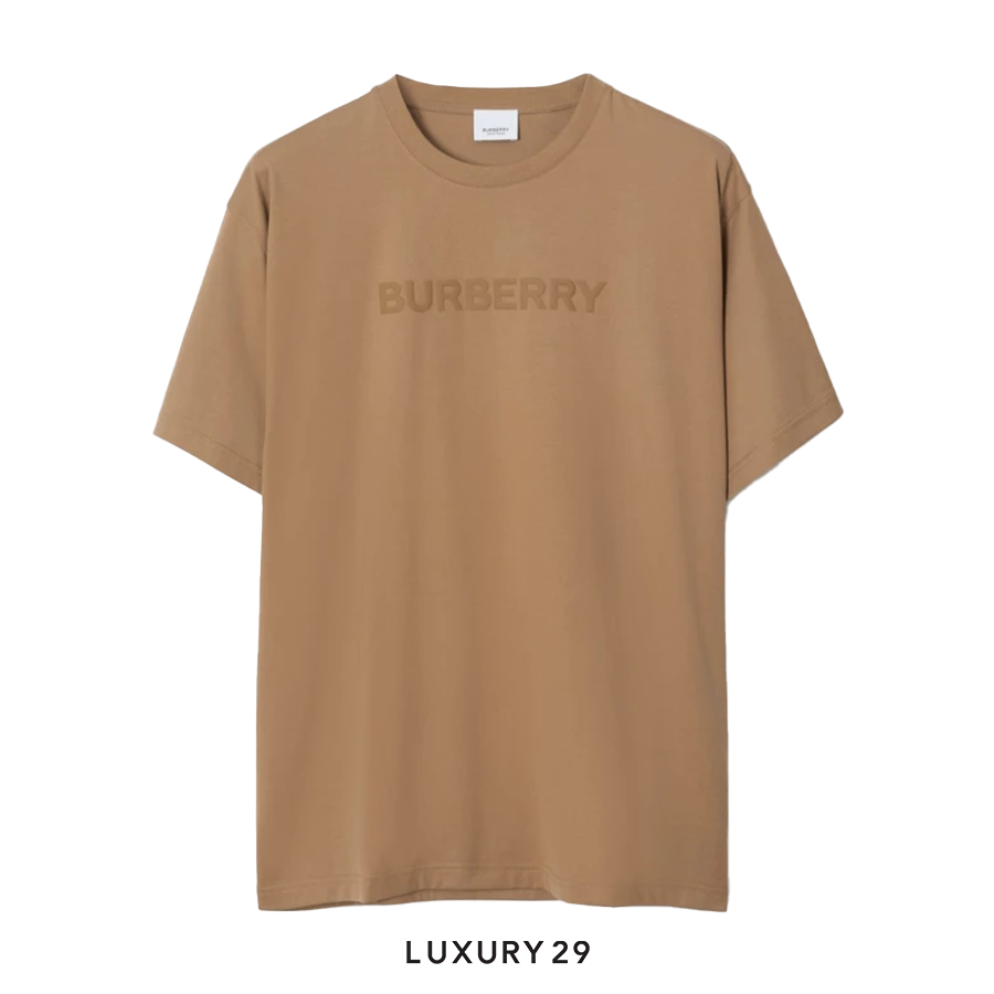 Burberry Logo Cotton T-shirt Camel BURBERRY