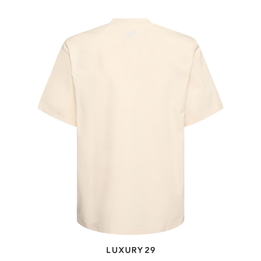 Burberry Paisley Logo Cotton T-shirt New in Tundra BURBERRY Luxury29