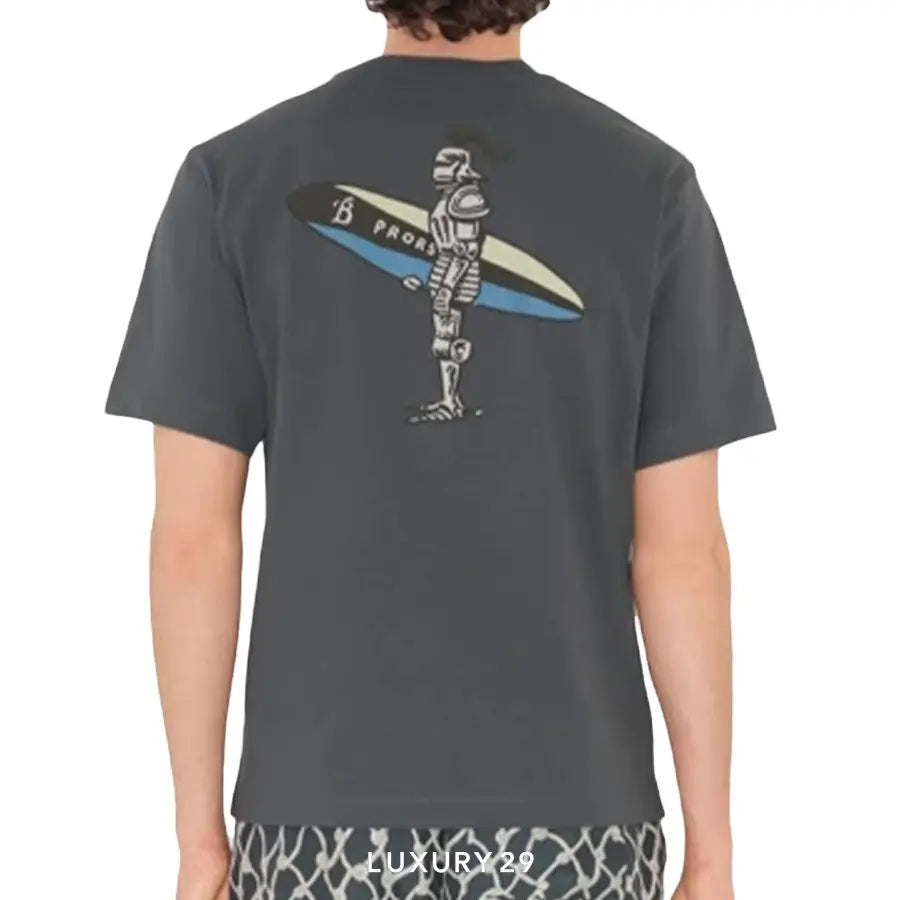 Burberry Surfer Knight Cotton T-shirt Black BURBERRY