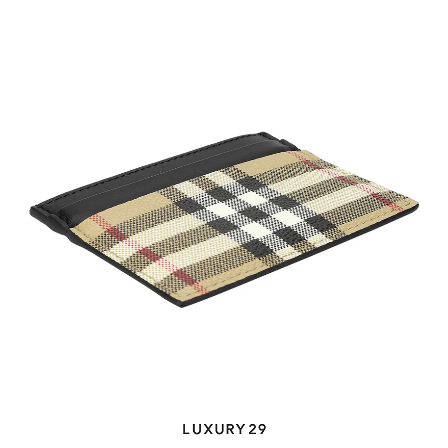 Burberry Vintage Check Leather Card holder brown BURBERRY