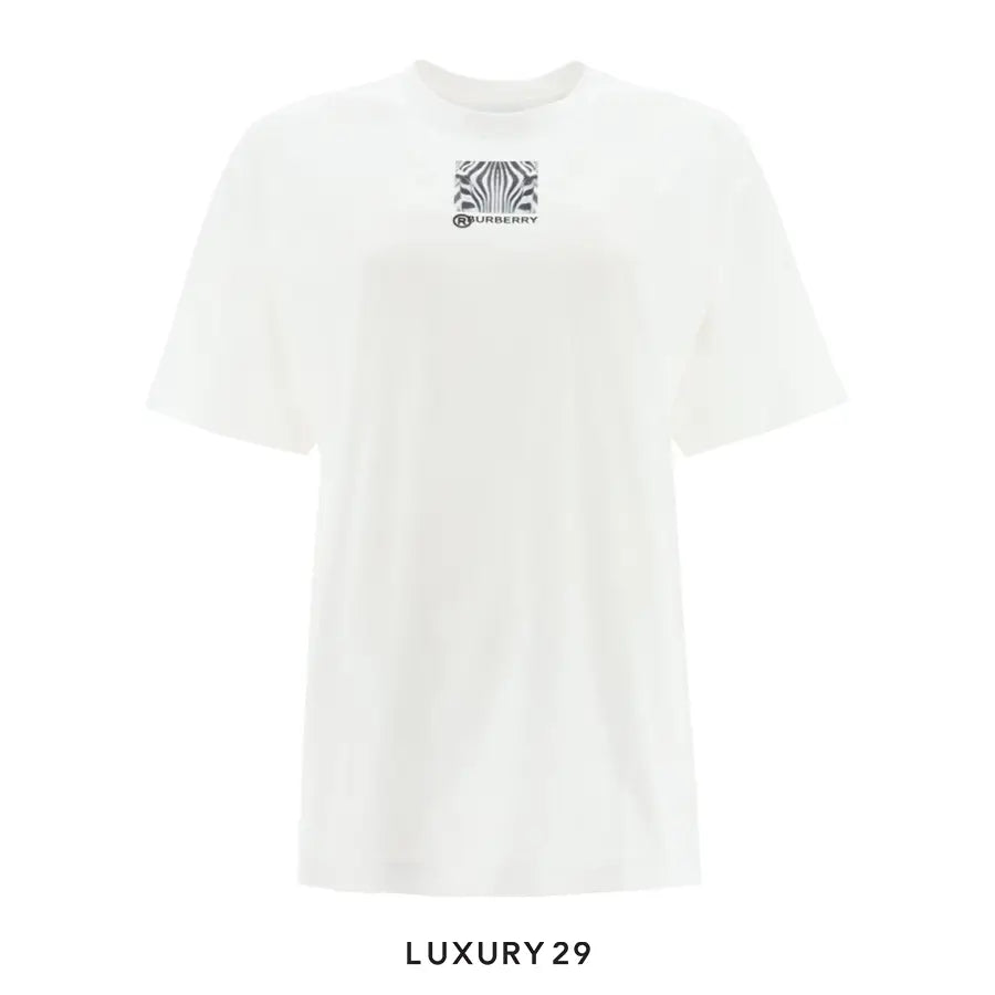 Burberry White Zebra Eyes T-Shirt