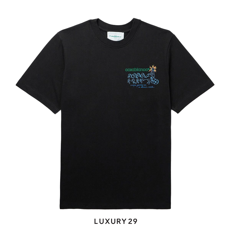 CASABLANCA Printed T-shirt Black Jersey CASABLANCA