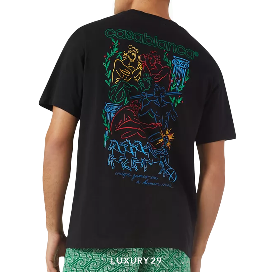 CASABLANCA Printed T-shirt Black Jersey CASABLANCA