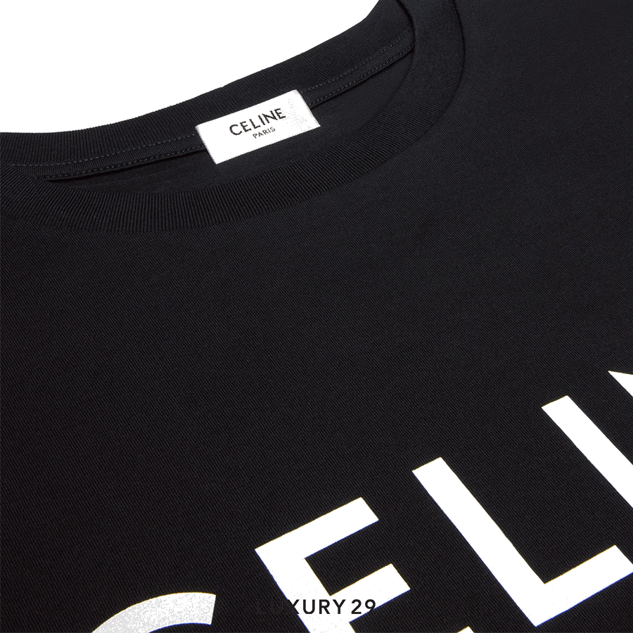 CELINE LOOSE T-SHIRT IN COTTON JERSEY BLACK / WHITE CELINE