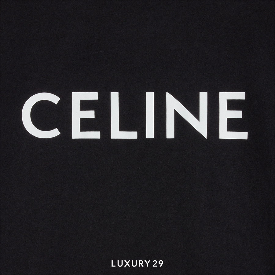 CELINE LOOSE T-SHIRT IN COTTON JERSEY BLACK / WHITE CELINE