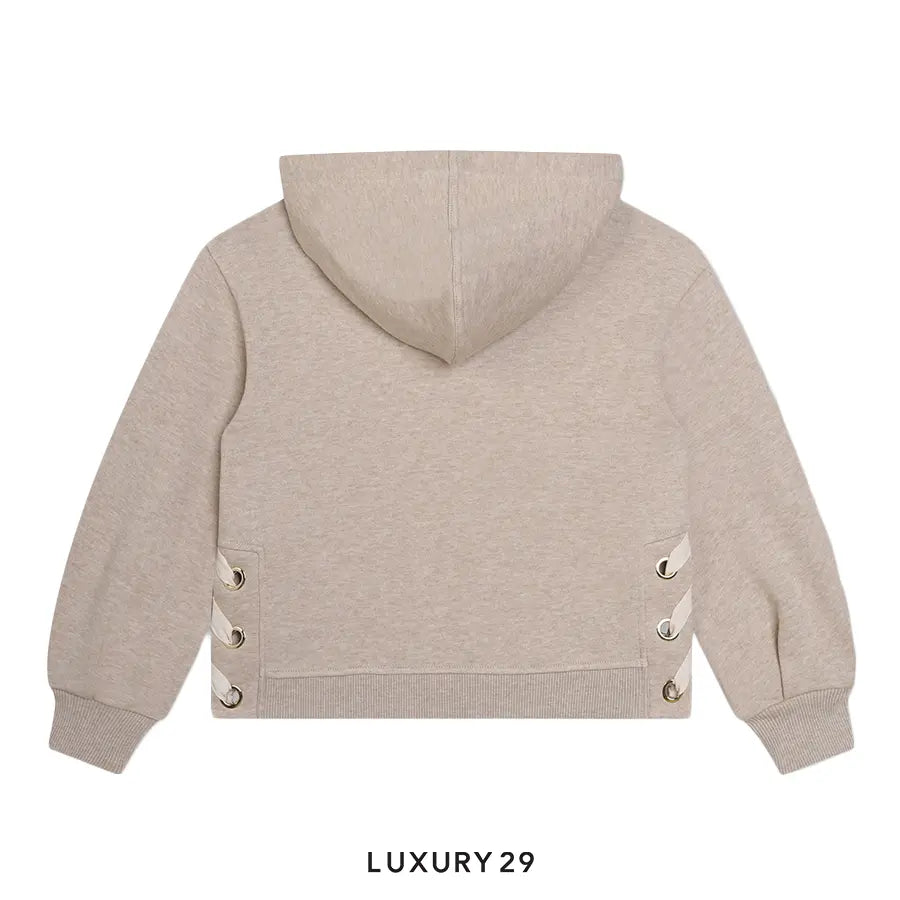 Kid CHLOE Hooded Sweatshirt Beige Marl CHLOE