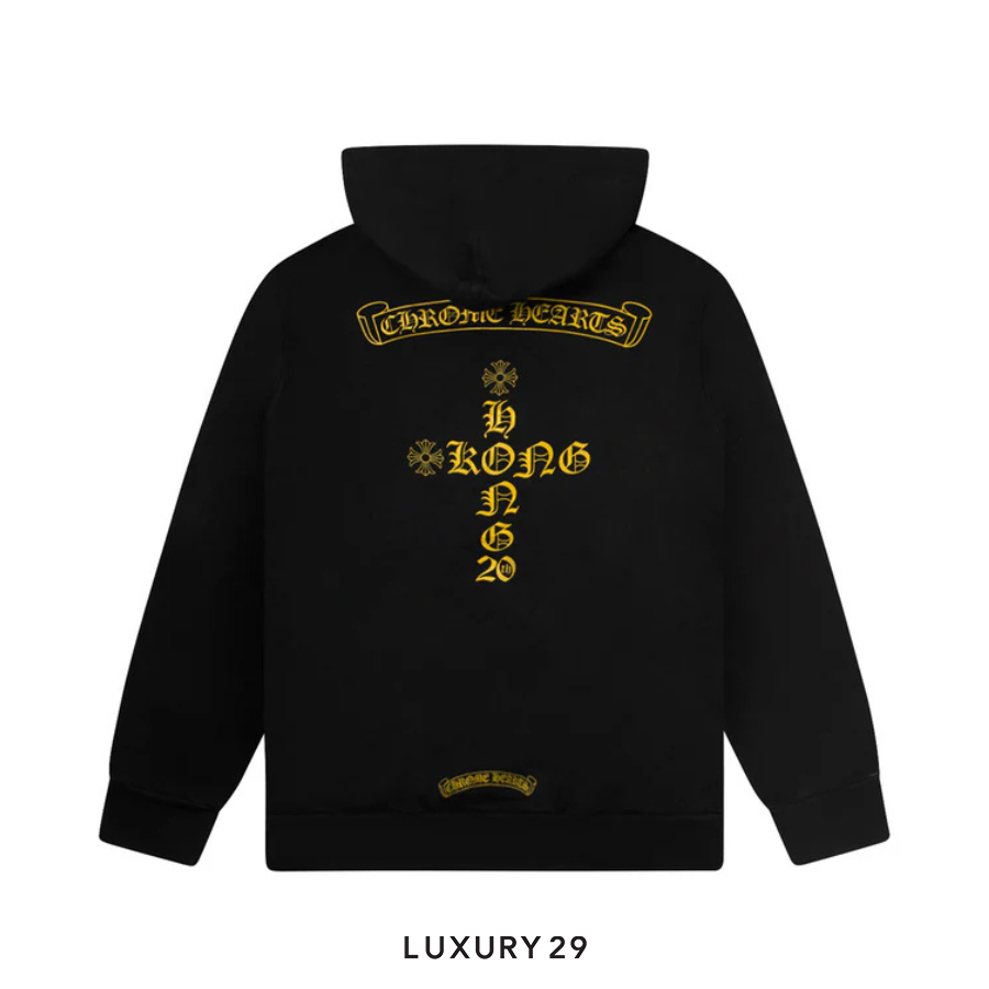 CHROME HEARTS HONG KONG 20TH ANNIVERSARY HOODIE BLACK CHROME HEARTS