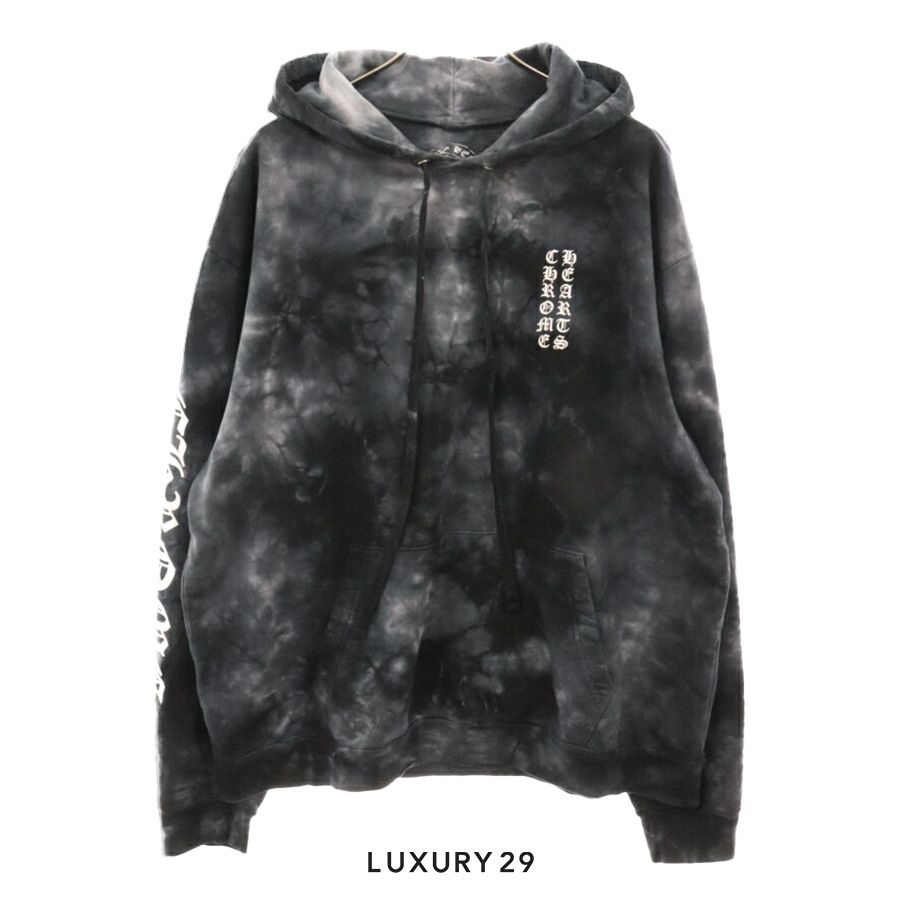 Chrome Hearts Horseshoe tie dye hoodie black CHROME HEARTS