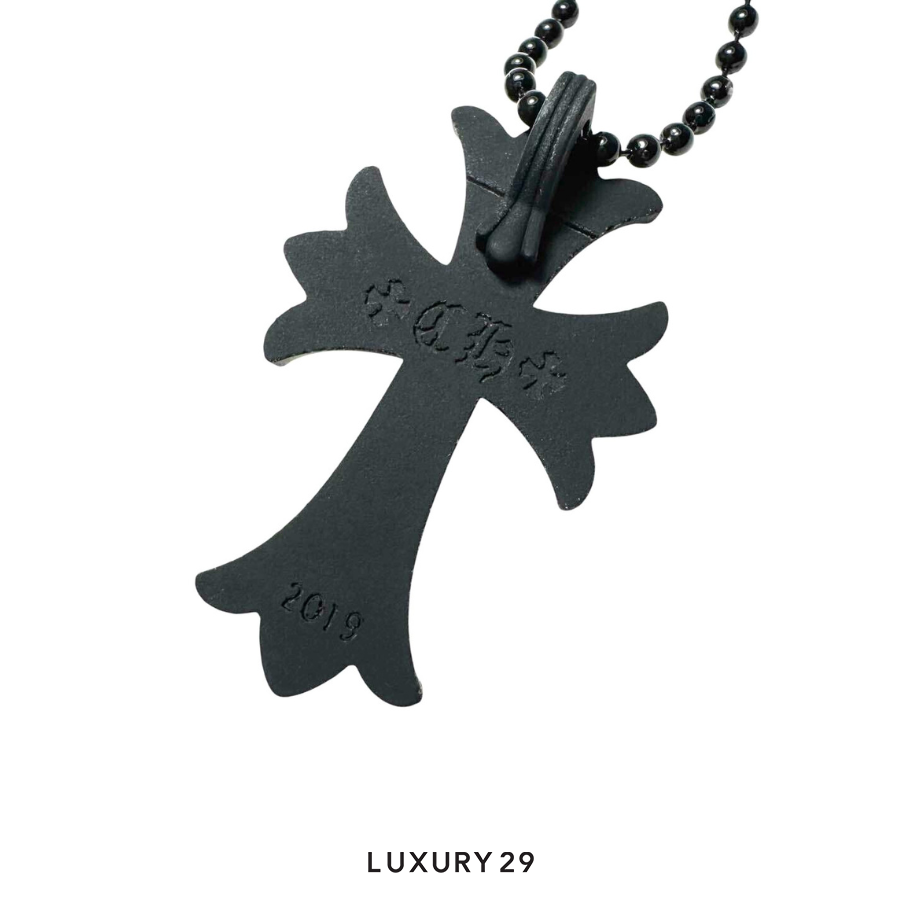 CHROME HEARTS SILICONE CROSS NECKLACE BLACK CHROME HEARTS