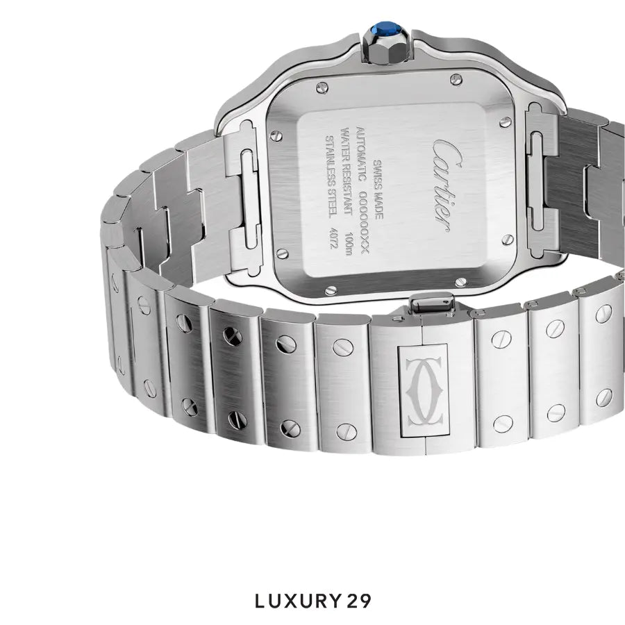 Cartier Santos de Cartier Watch Steel, Blue Crown CATIER Luxury29