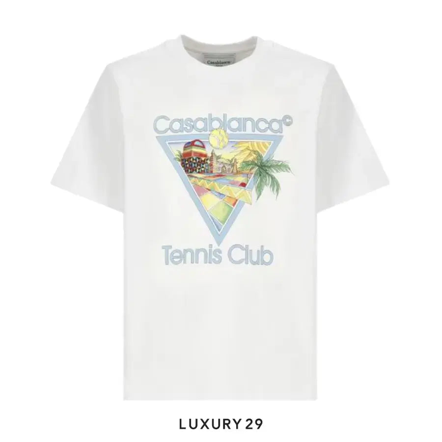 Casablanca Afro Cubism Tennis Club T-Shirt white CASABLANCA Luxury29