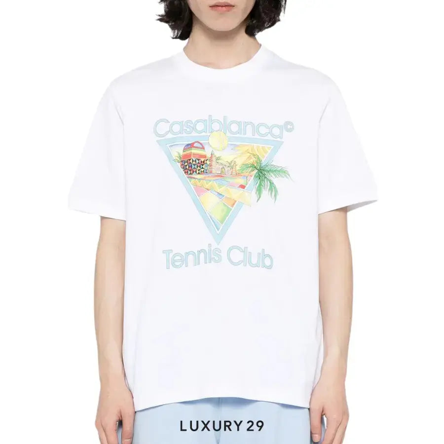Casablanca Afro Cubism Tennis Club T-Shirt white CASABLANCA Luxury29