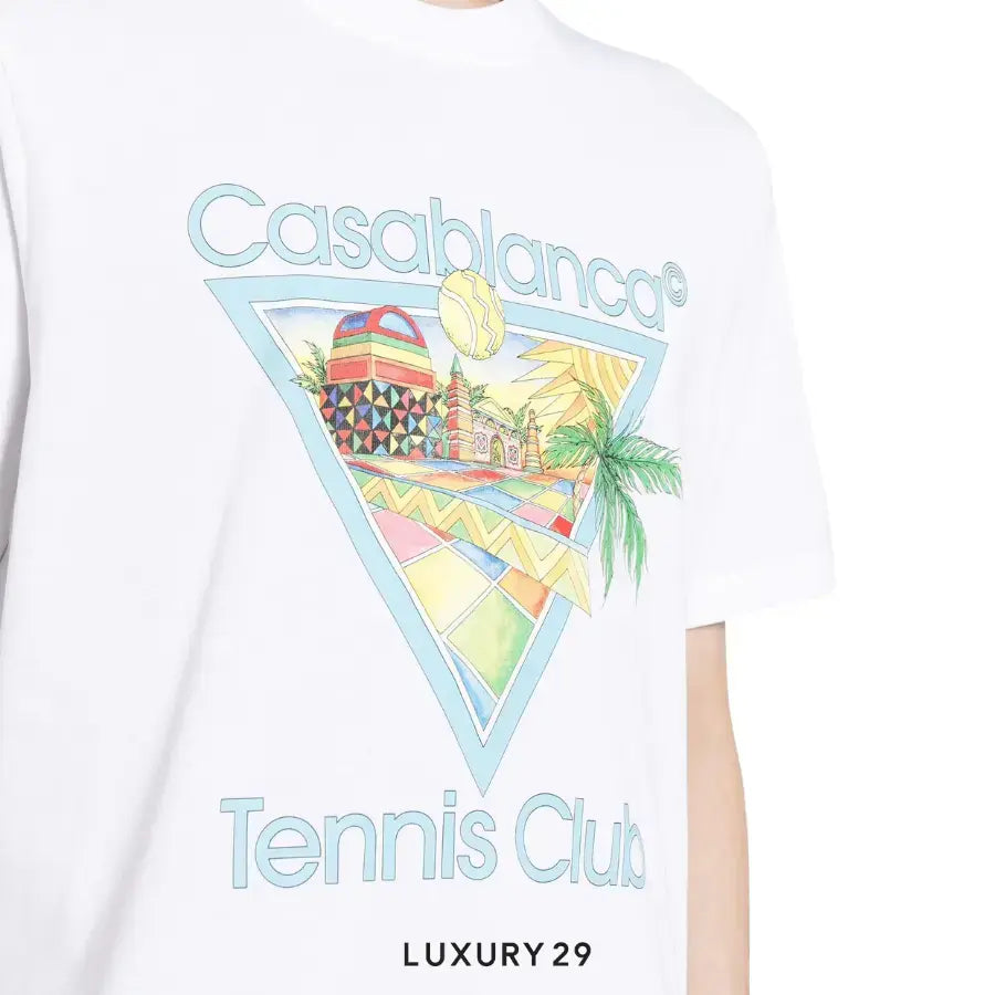 Casablanca Afro Cubism Tennis Club T-Shirt white CASABLANCA Luxury29